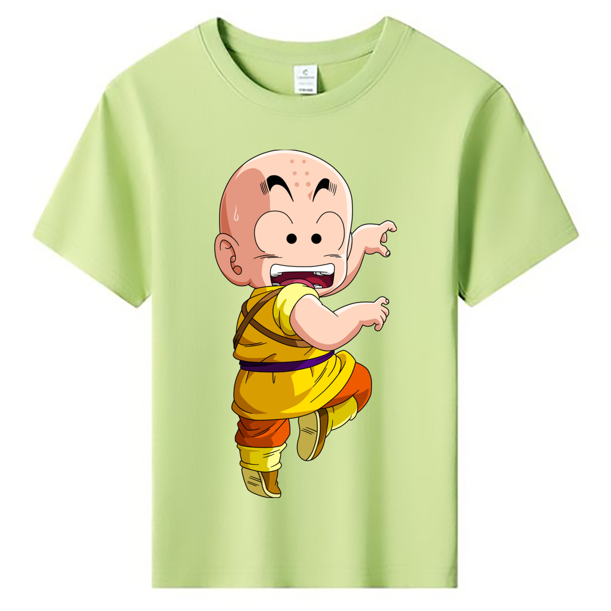 （画像用） ドラゴンボール クリリン DRAGON BALL krillin 綿100％キッズTシャツ（フロントプリント）
